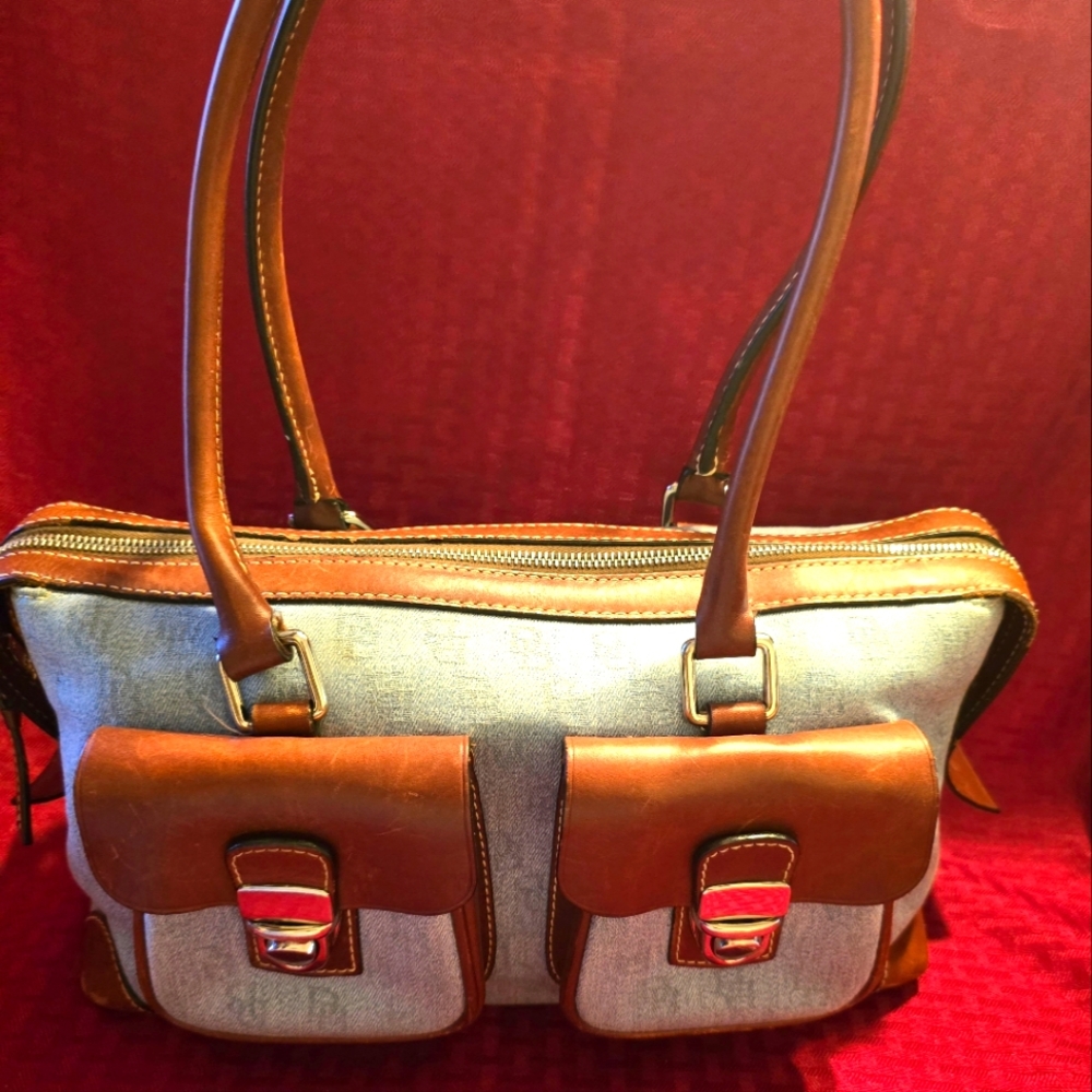 Dooney & Bourke Denim & Leather Handbag